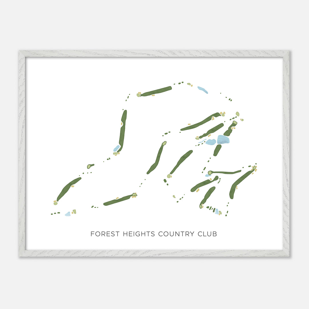 Print of Forest Heights Country Club Modern Map