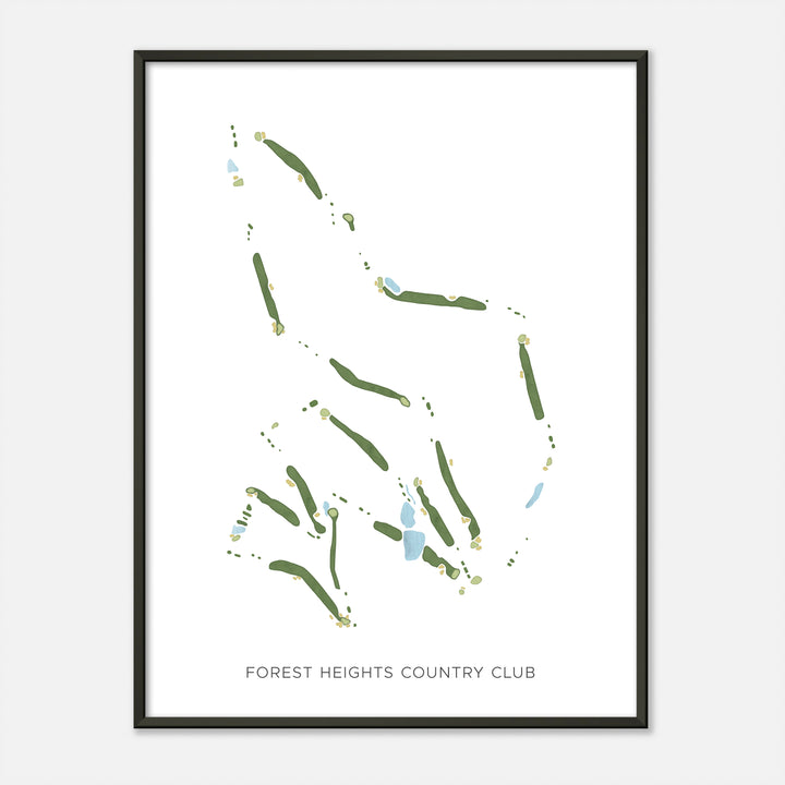 Print of Forest Heights Country Club Modern Map