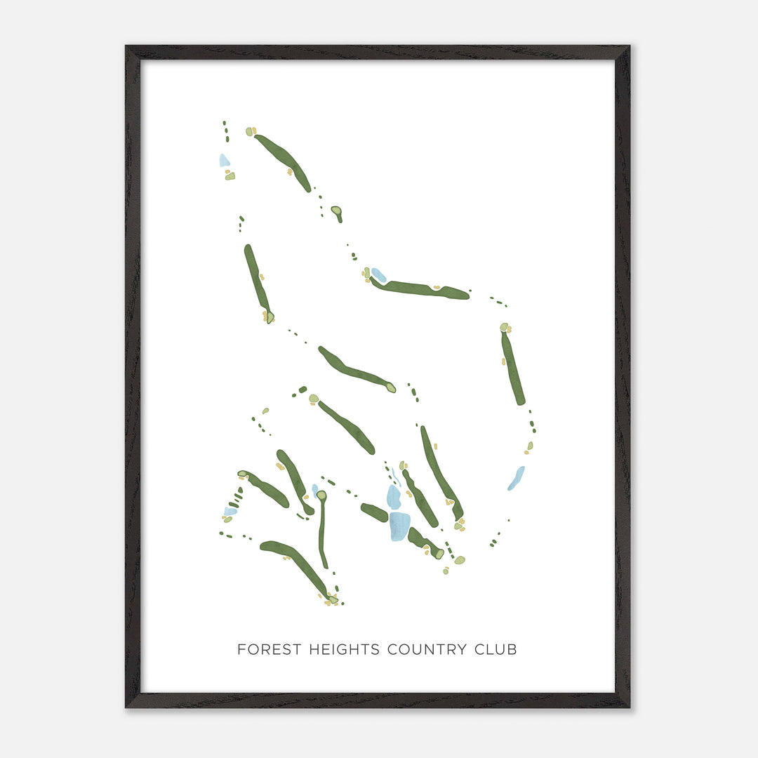 Print of Forest Heights Country Club Modern Map
