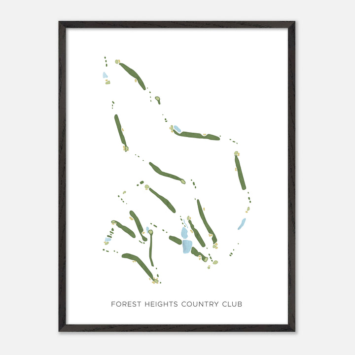 Print of Forest Heights Country Club Modern Map