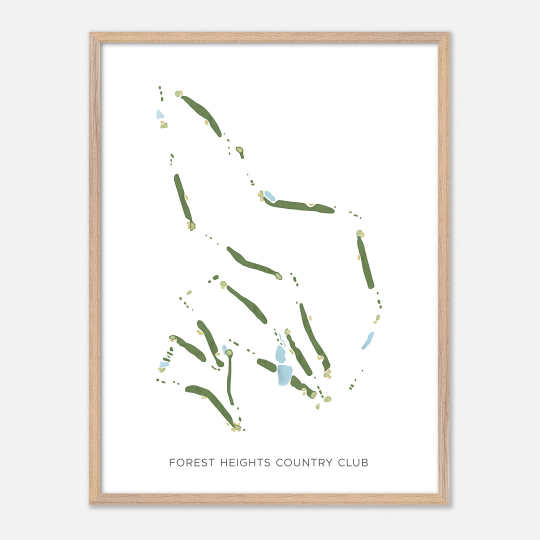 Print of Forest Heights Country Club Modern Map