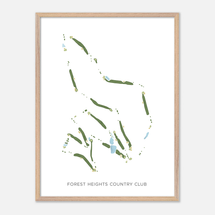 Print of Forest Heights Country Club Modern Map