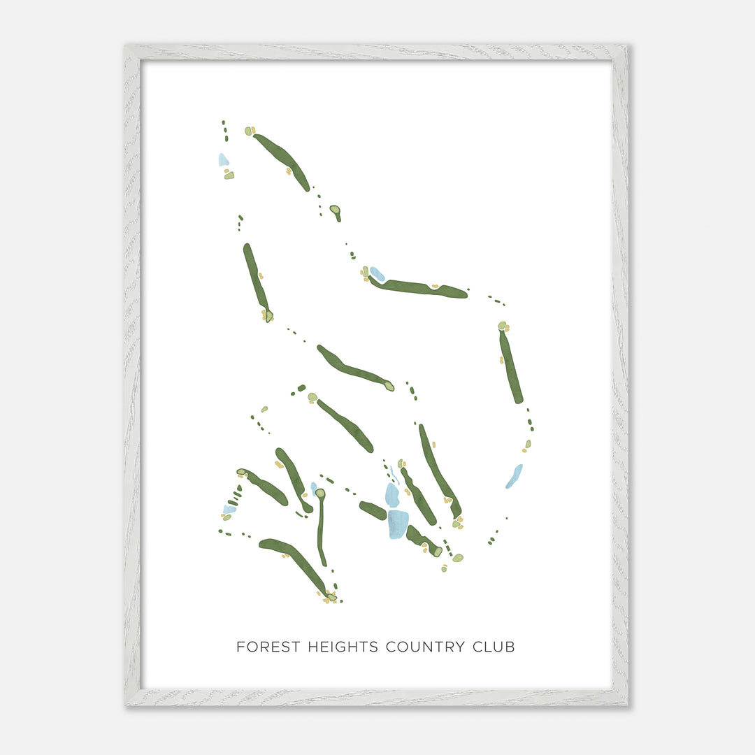 Print of Forest Heights Country Club Modern Map