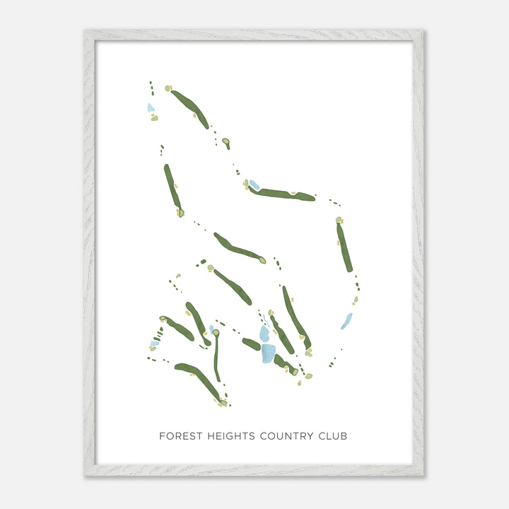 Print of Forest Heights Country Club Modern Map