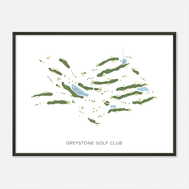 Print of Greystone Golf Club Modern Map