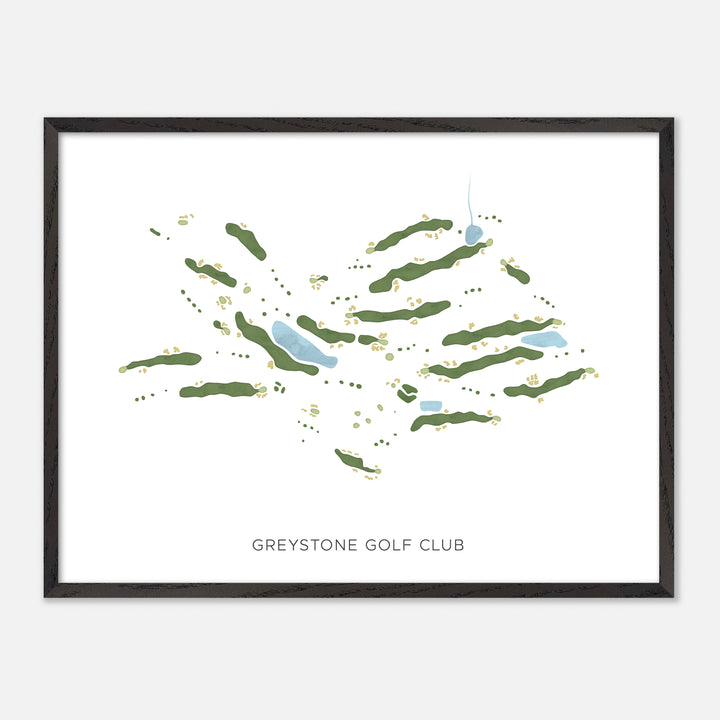 Print of Greystone Golf Club Modern Map