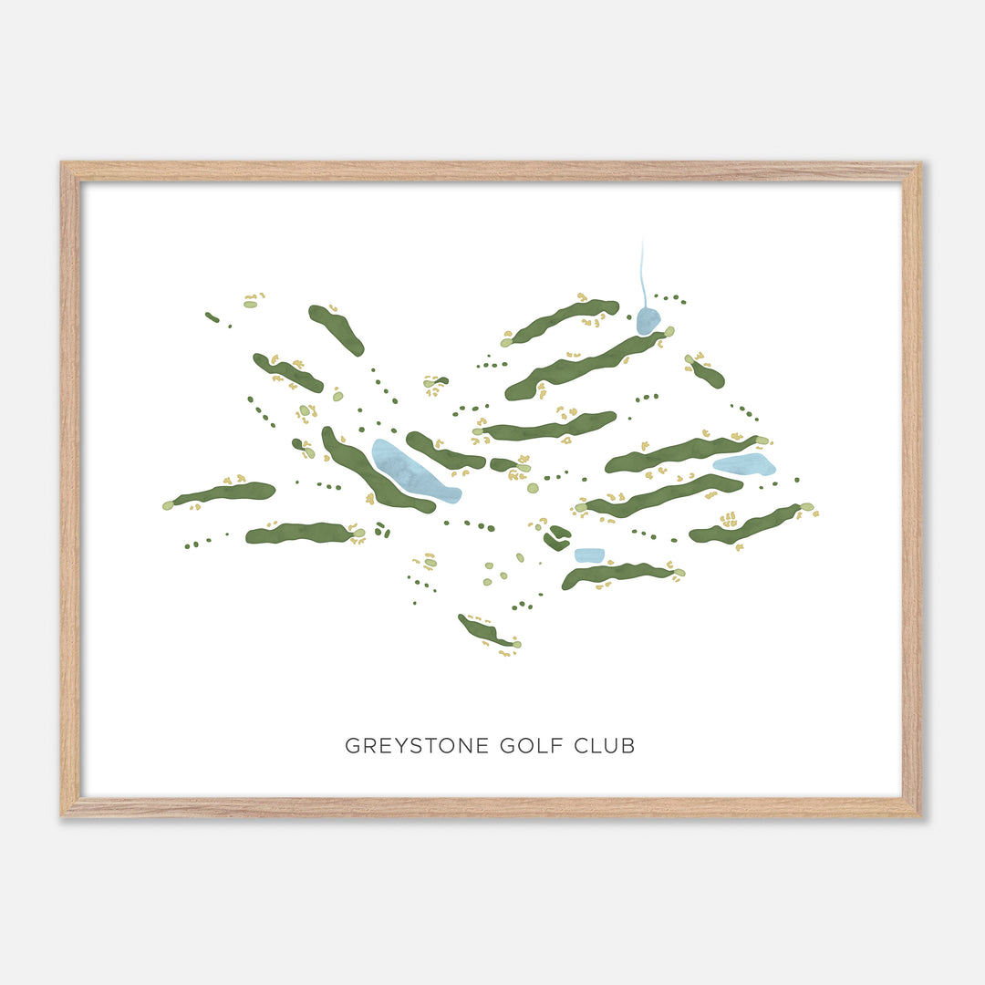 Print of Greystone Golf Club Modern Map