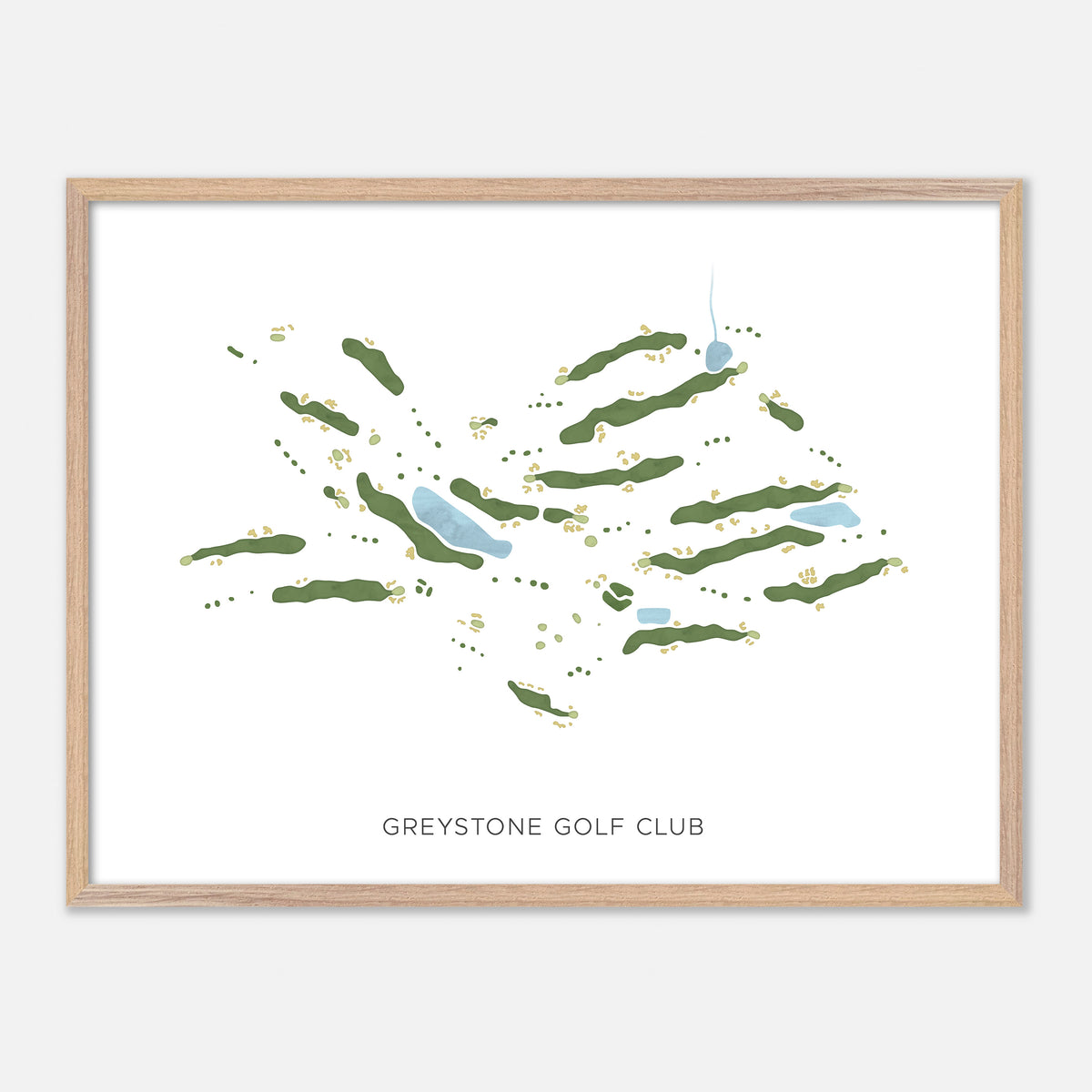 Print of Greystone Golf Club Modern Map