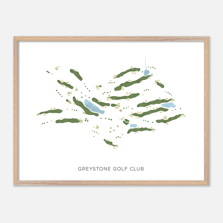 Print of Greystone Golf Club Modern Map