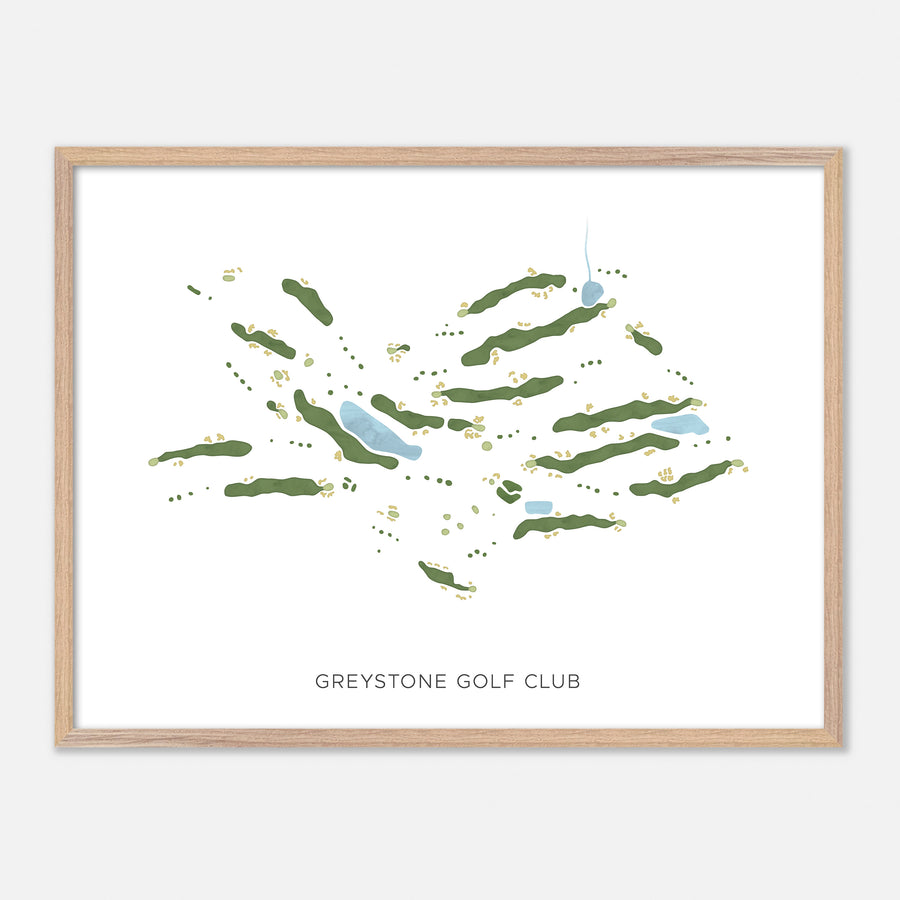 Print of Greystone Golf Club Modern Map