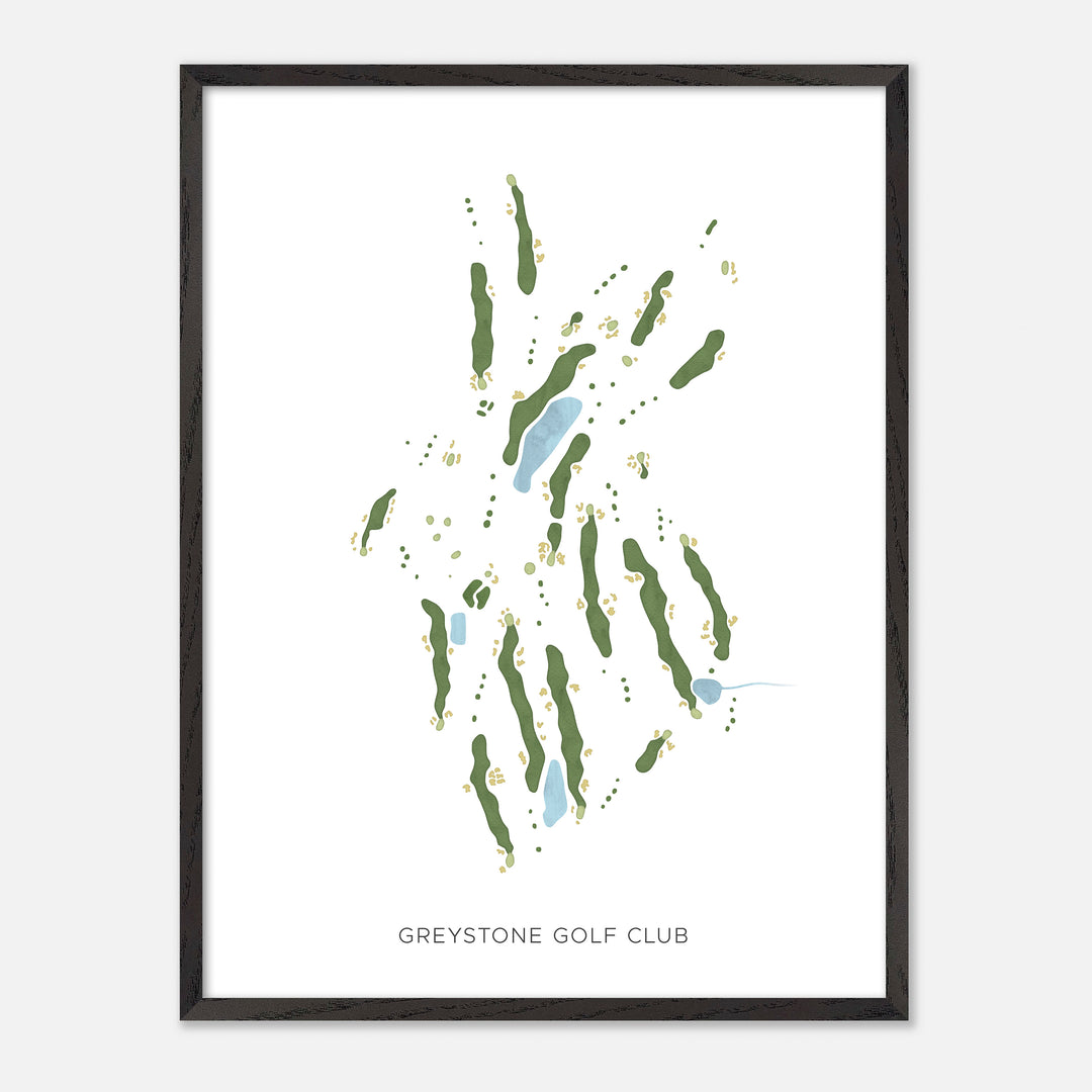 Print of Greystone Golf Club Modern Map