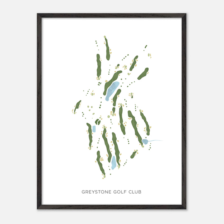 Print of Greystone Golf Club Modern Map