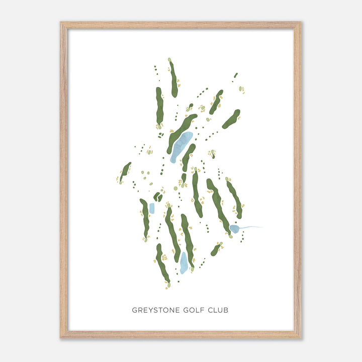 Print of Greystone Golf Club Modern Map