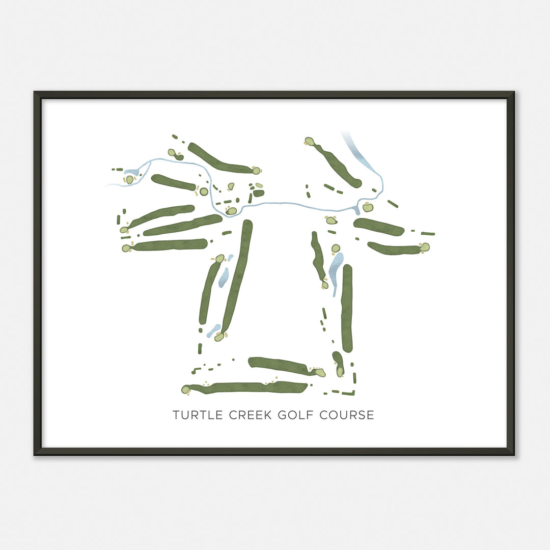 Print of Turtle Creek Golf Course Modern Map