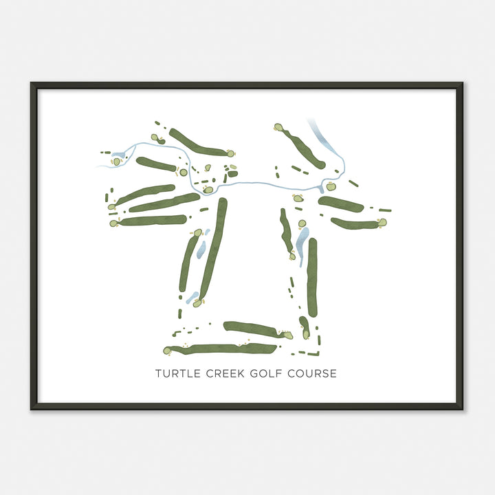 Print of Turtle Creek Golf Course Modern Map
