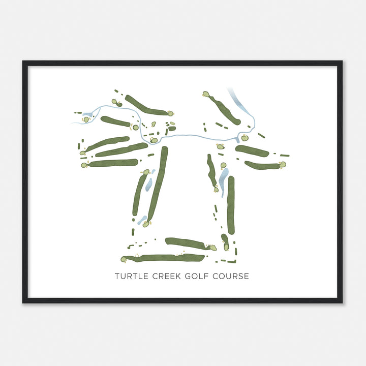 Print of Turtle Creek Golf Course Modern Map