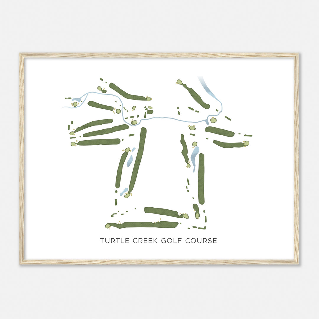 Print of Turtle Creek Golf Course Modern Map