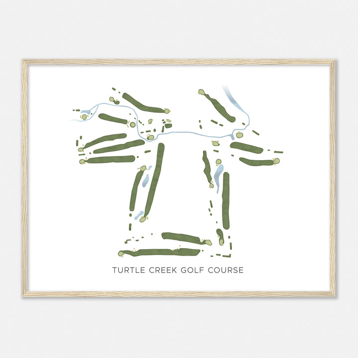 Print of Turtle Creek Golf Course Modern Map