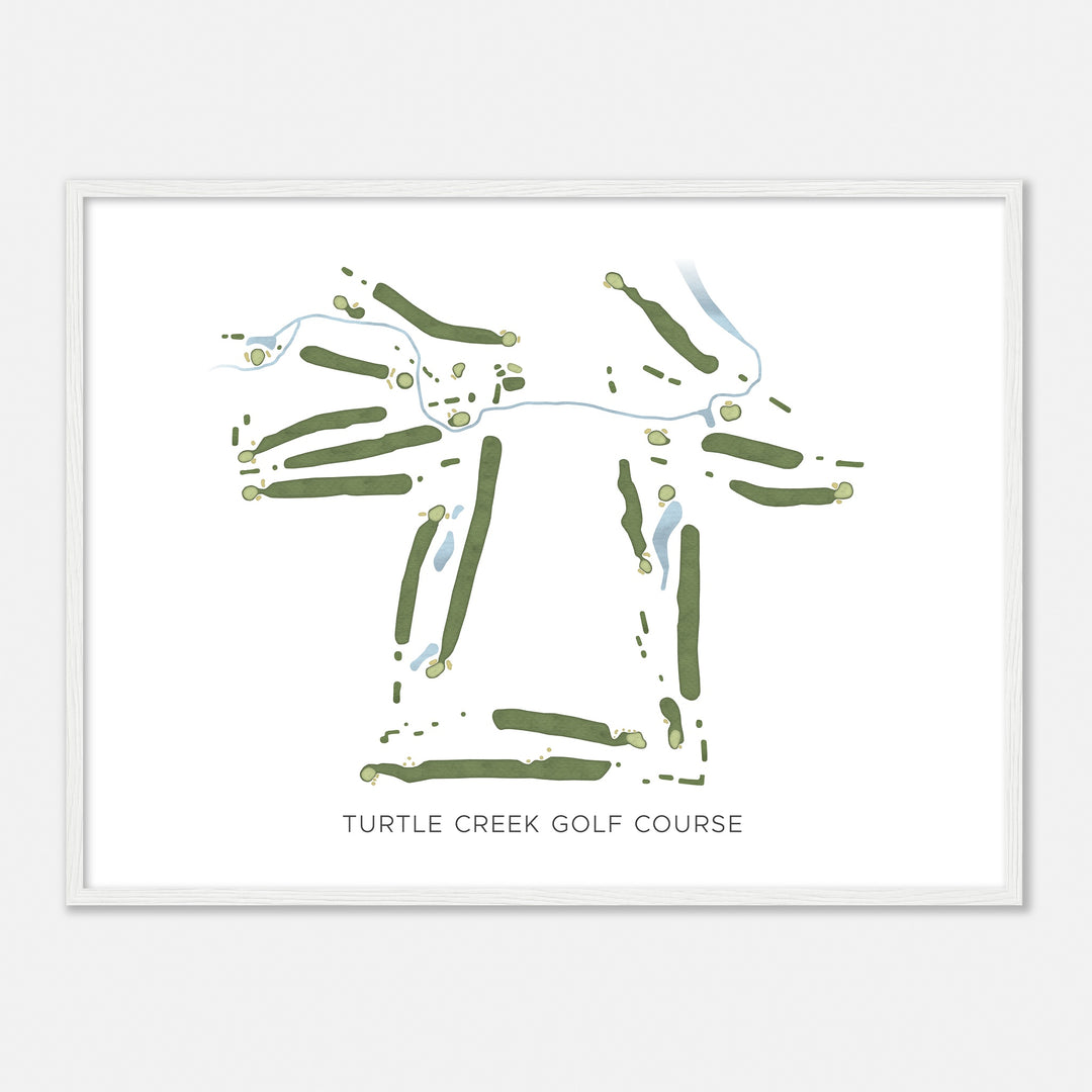 Print of Turtle Creek Golf Course Modern Map