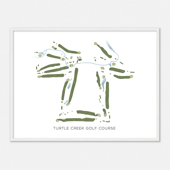 Print of Turtle Creek Golf Course Modern Map