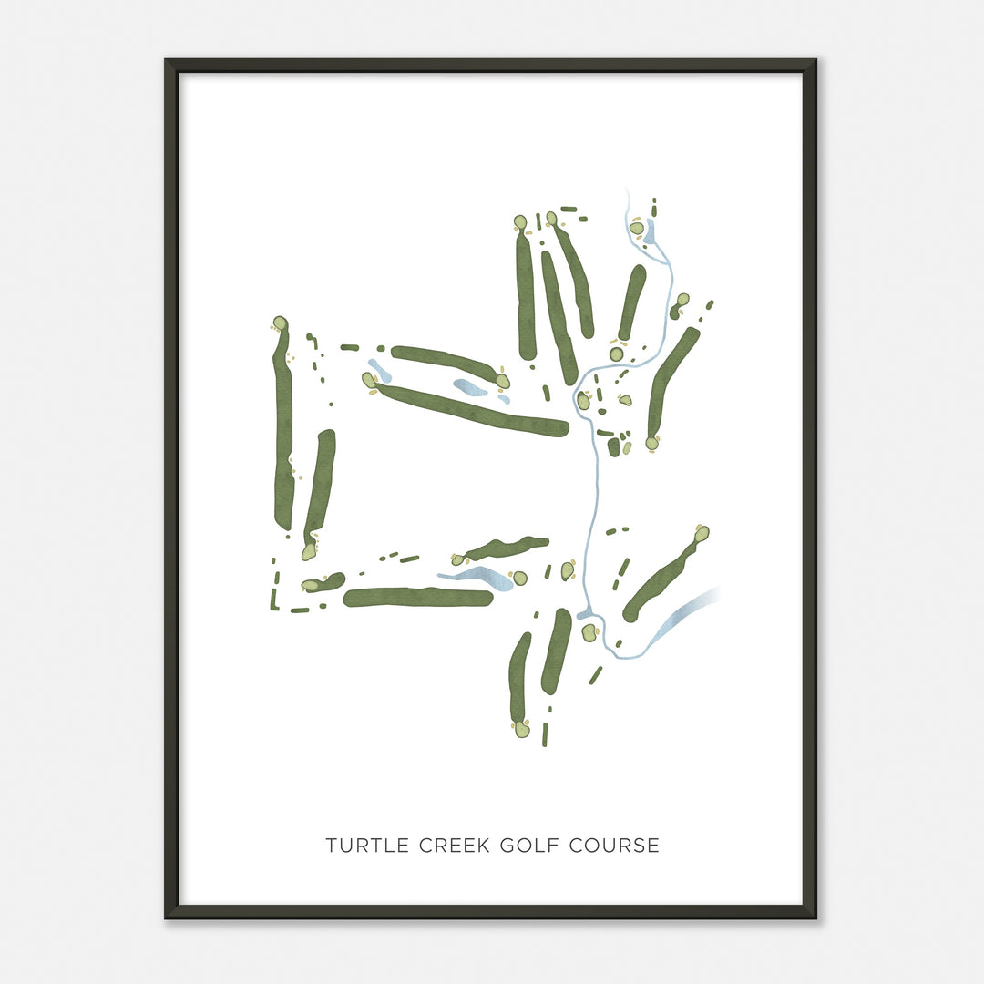 Print of Turtle Creek Golf Course Modern Map