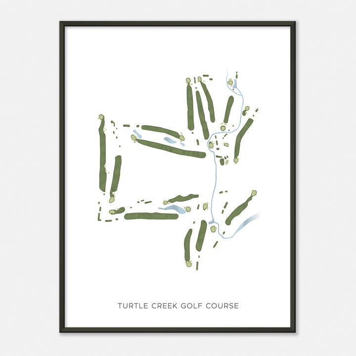 Print of Turtle Creek Golf Course Modern Map