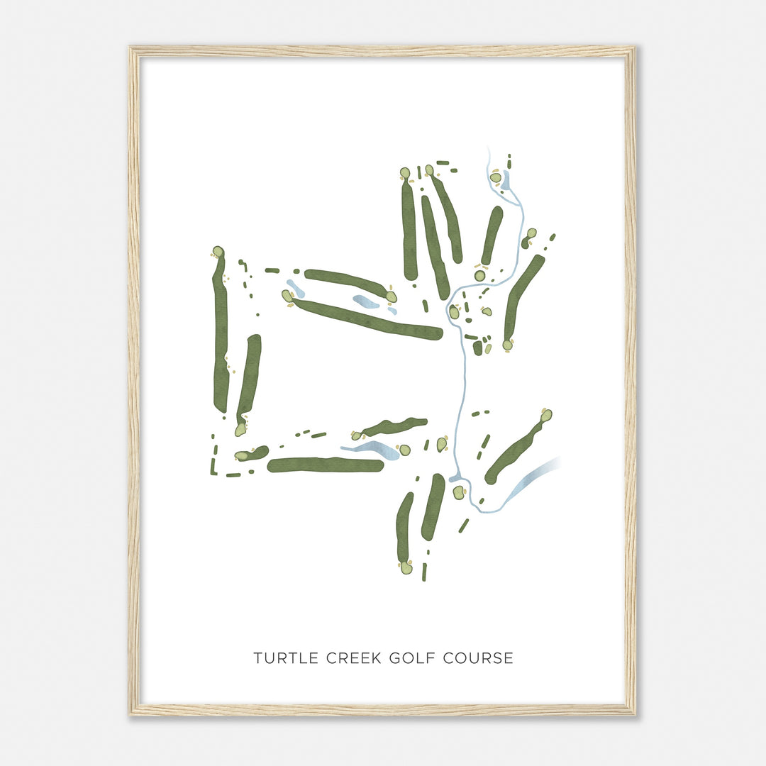Print of Turtle Creek Golf Course Modern Map