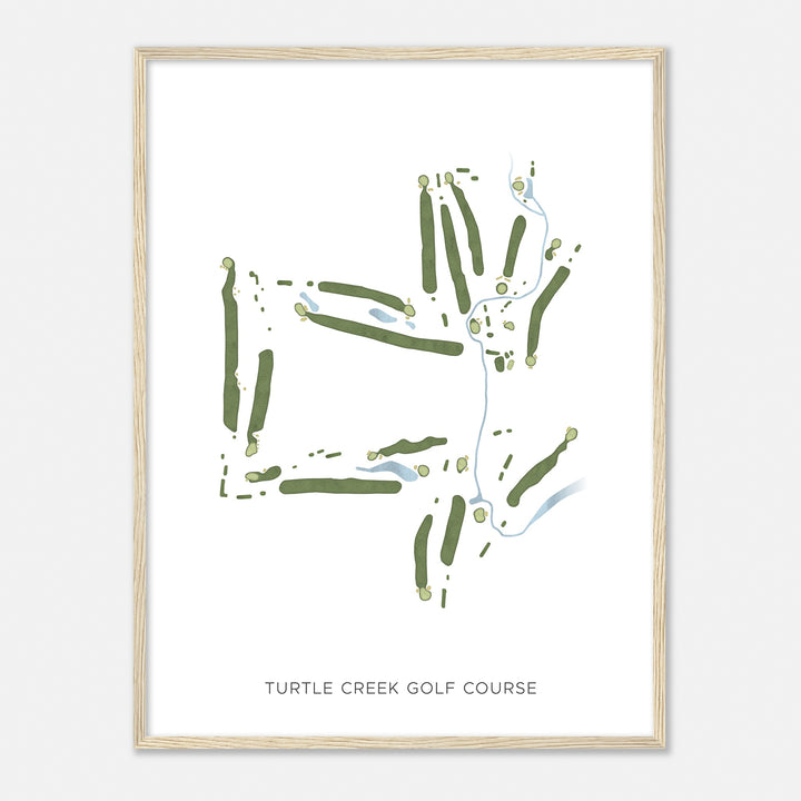 Print of Turtle Creek Golf Course Modern Map