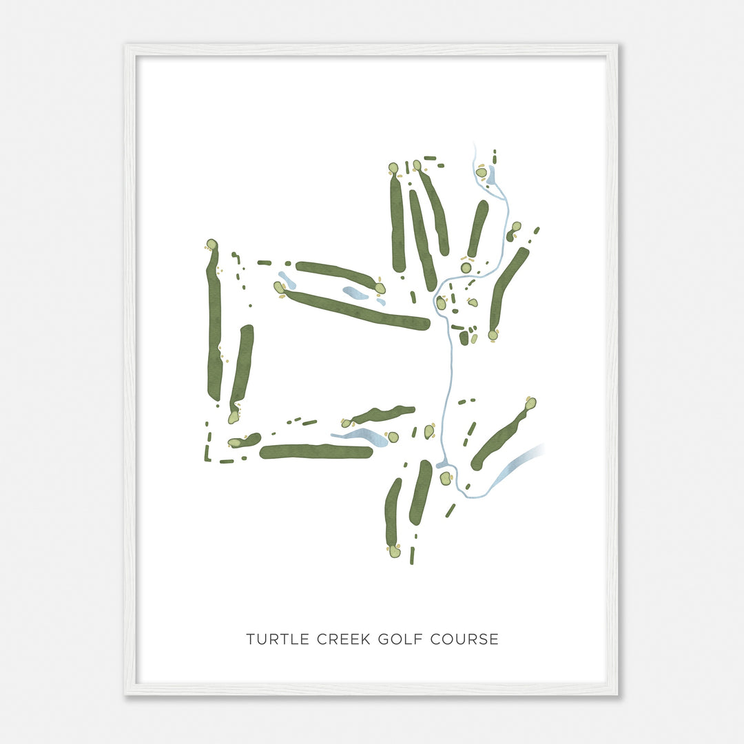 Print of Turtle Creek Golf Course Modern Map