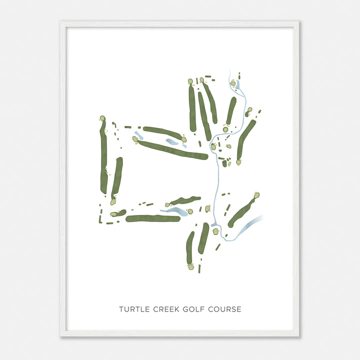 Print of Turtle Creek Golf Course Modern Map