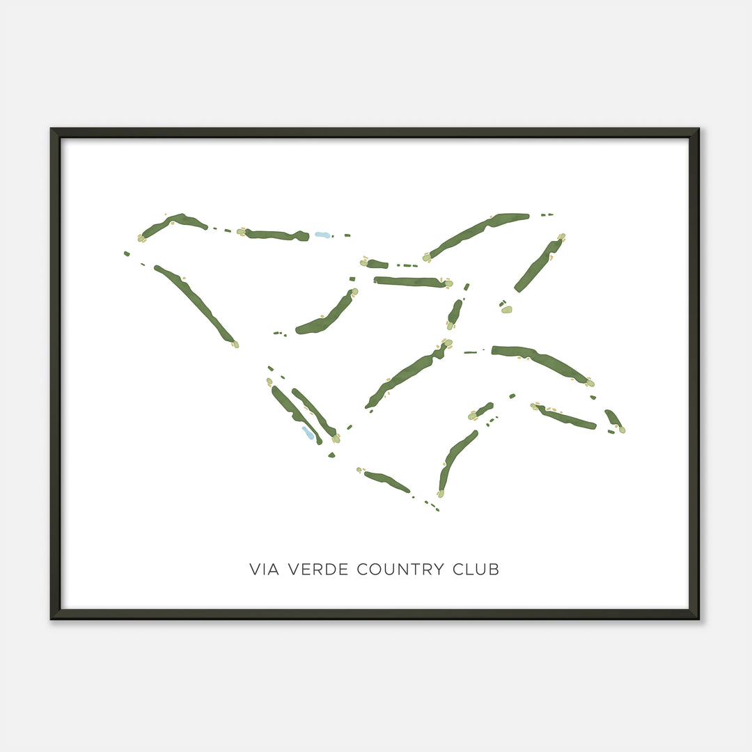 Print of Via Verde Country Club Modern Map