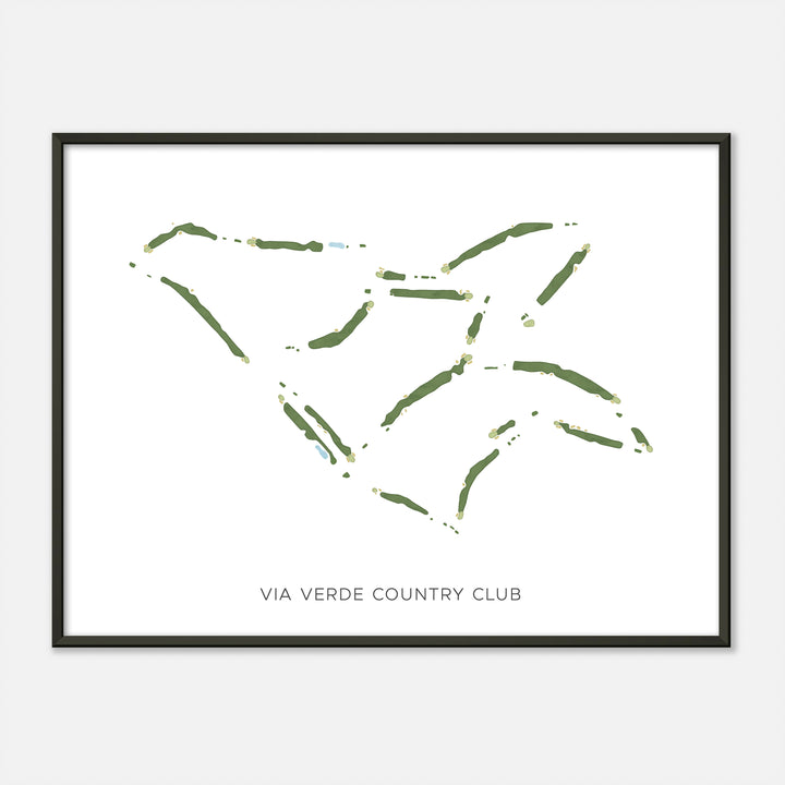 Print of Via Verde Country Club Modern Map