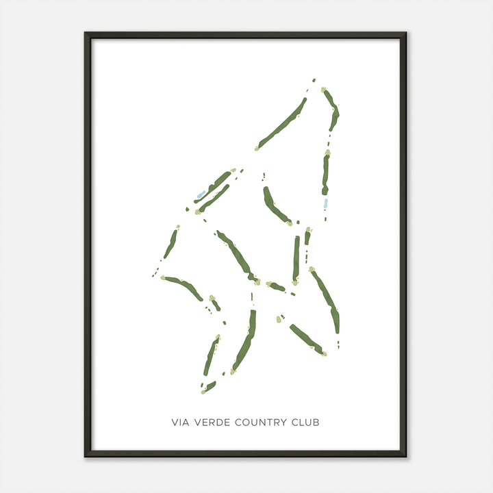 Print of Via Verde Country Club Modern Map