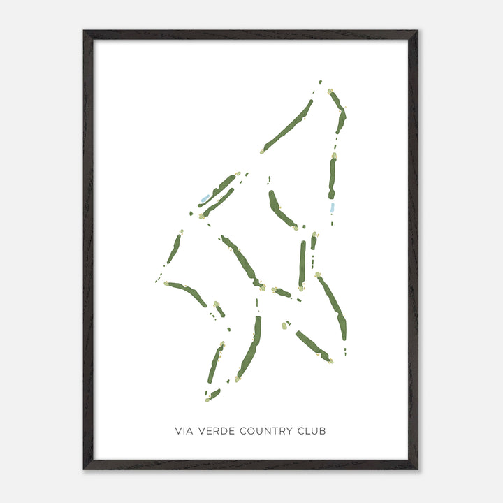 Print of Via Verde Country Club Modern Map