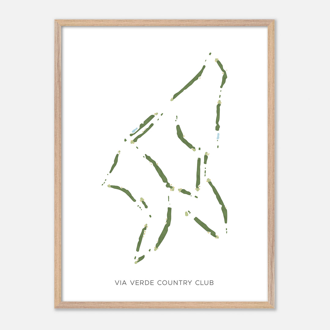 Print of Via Verde Country Club Modern Map
