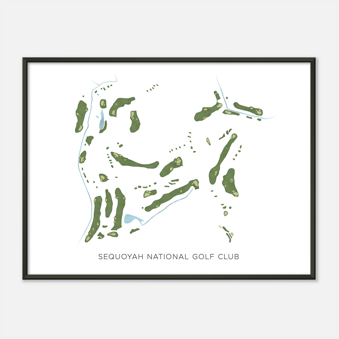Print of Sequoyah National Golf Club Modern Map