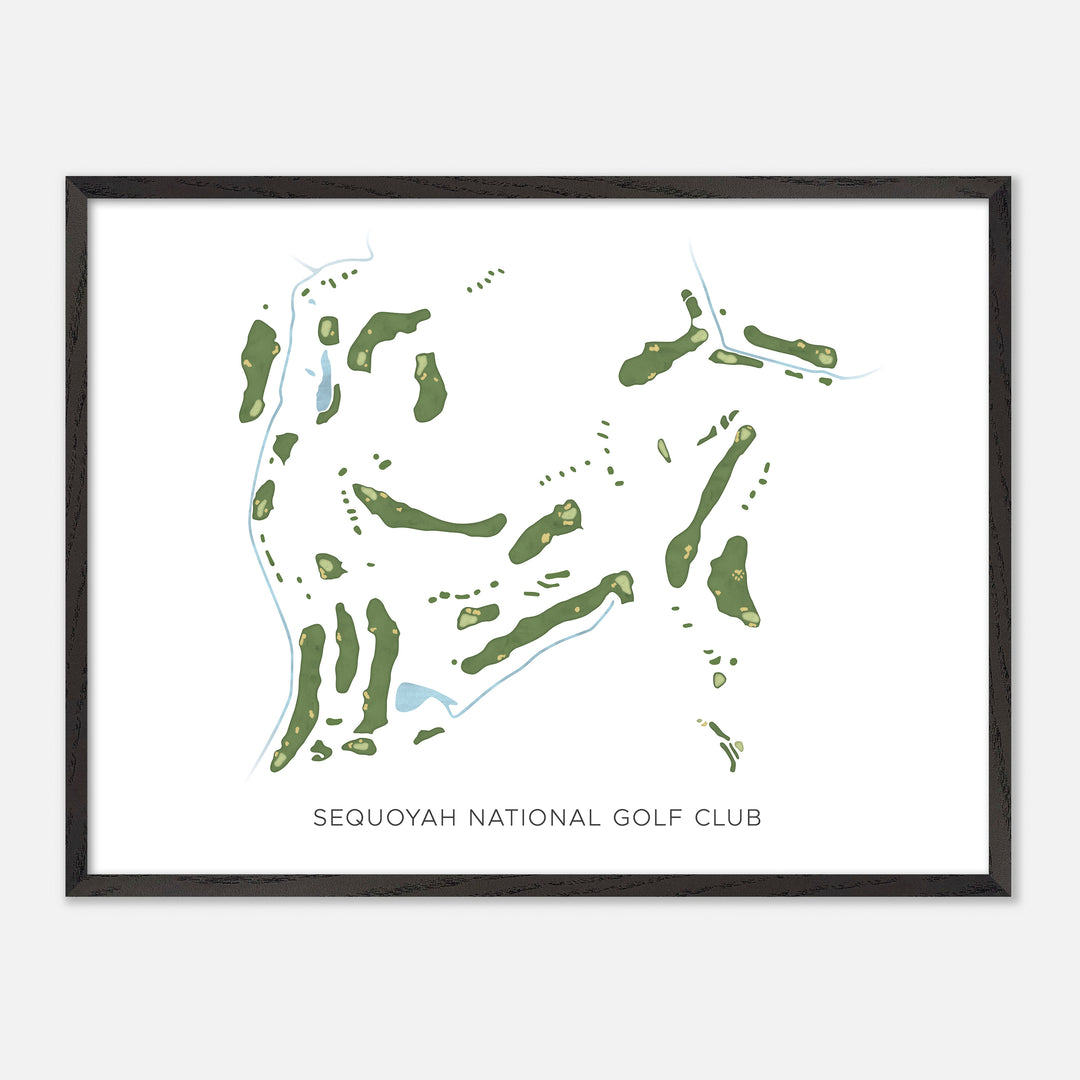 Print of Sequoyah National Golf Club Modern Map