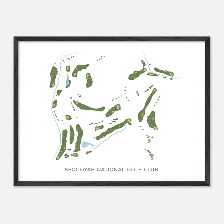 Print of Sequoyah National Golf Club Modern Map