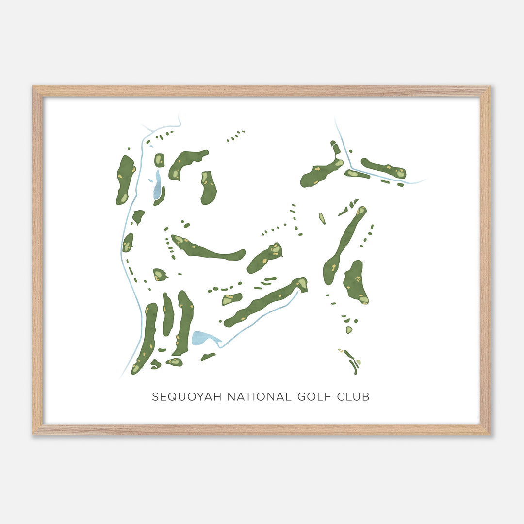 Print of Sequoyah National Golf Club Modern Map