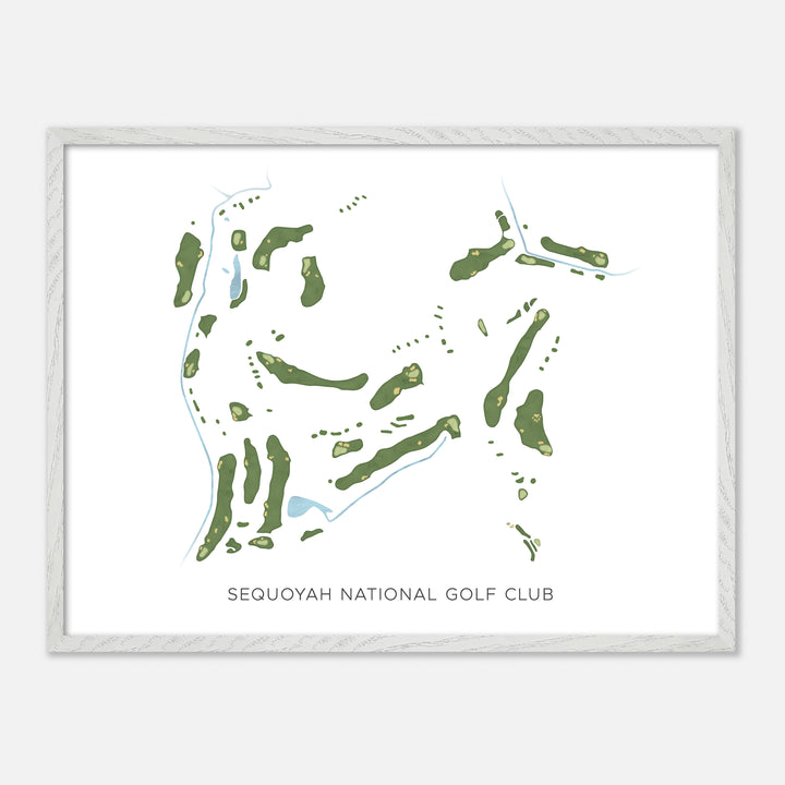 Print of Sequoyah National Golf Club Modern Map