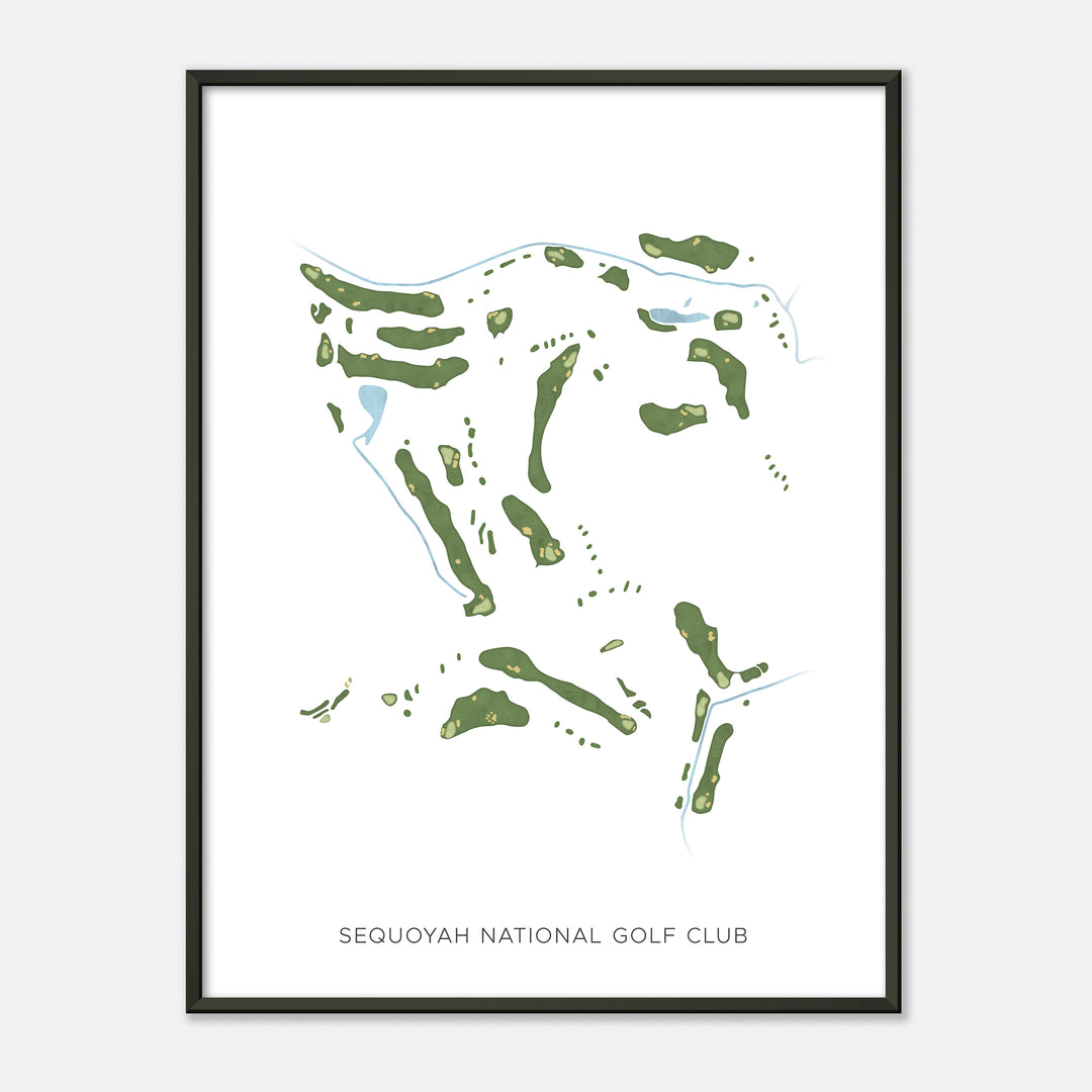 Print of Sequoyah National Golf Club Modern Map