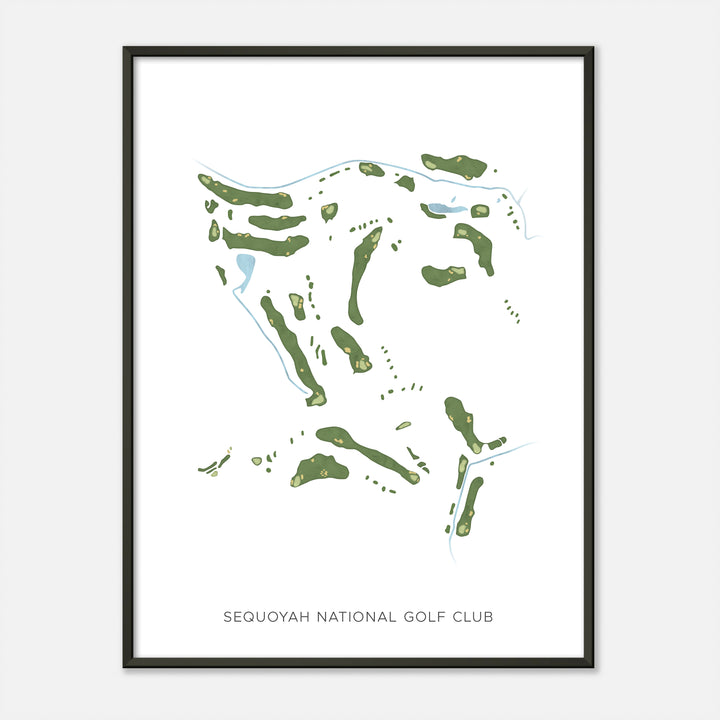 Print of Sequoyah National Golf Club Modern Map
