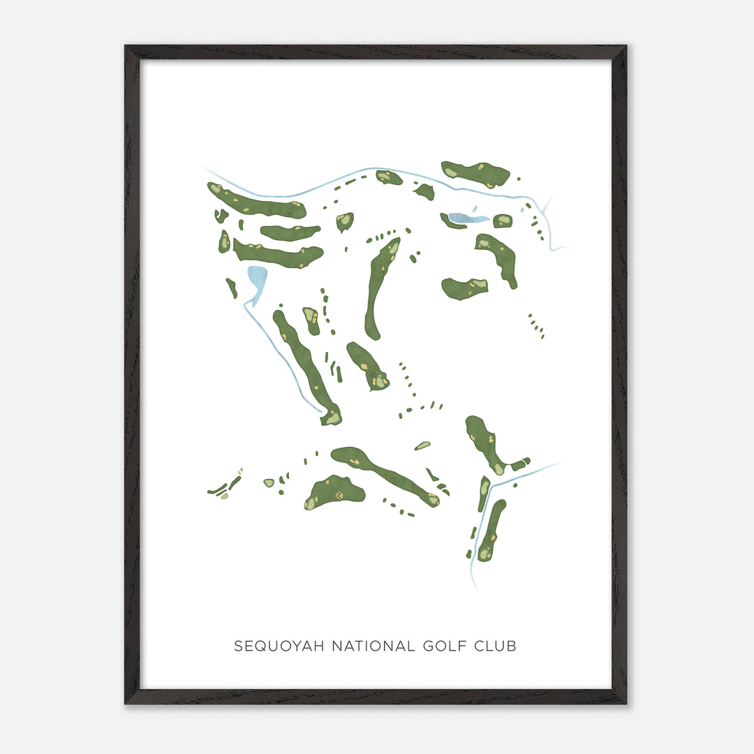 Print of Sequoyah National Golf Club Modern Map