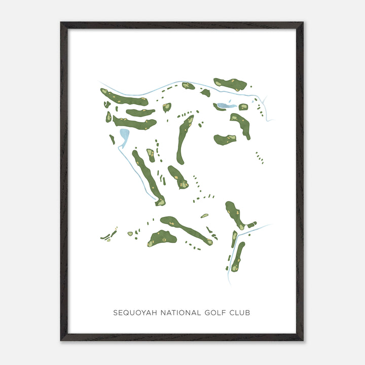 Print of Sequoyah National Golf Club Modern Map