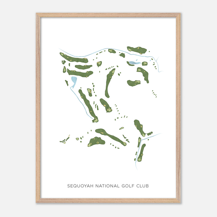 Print of Sequoyah National Golf Club Modern Map