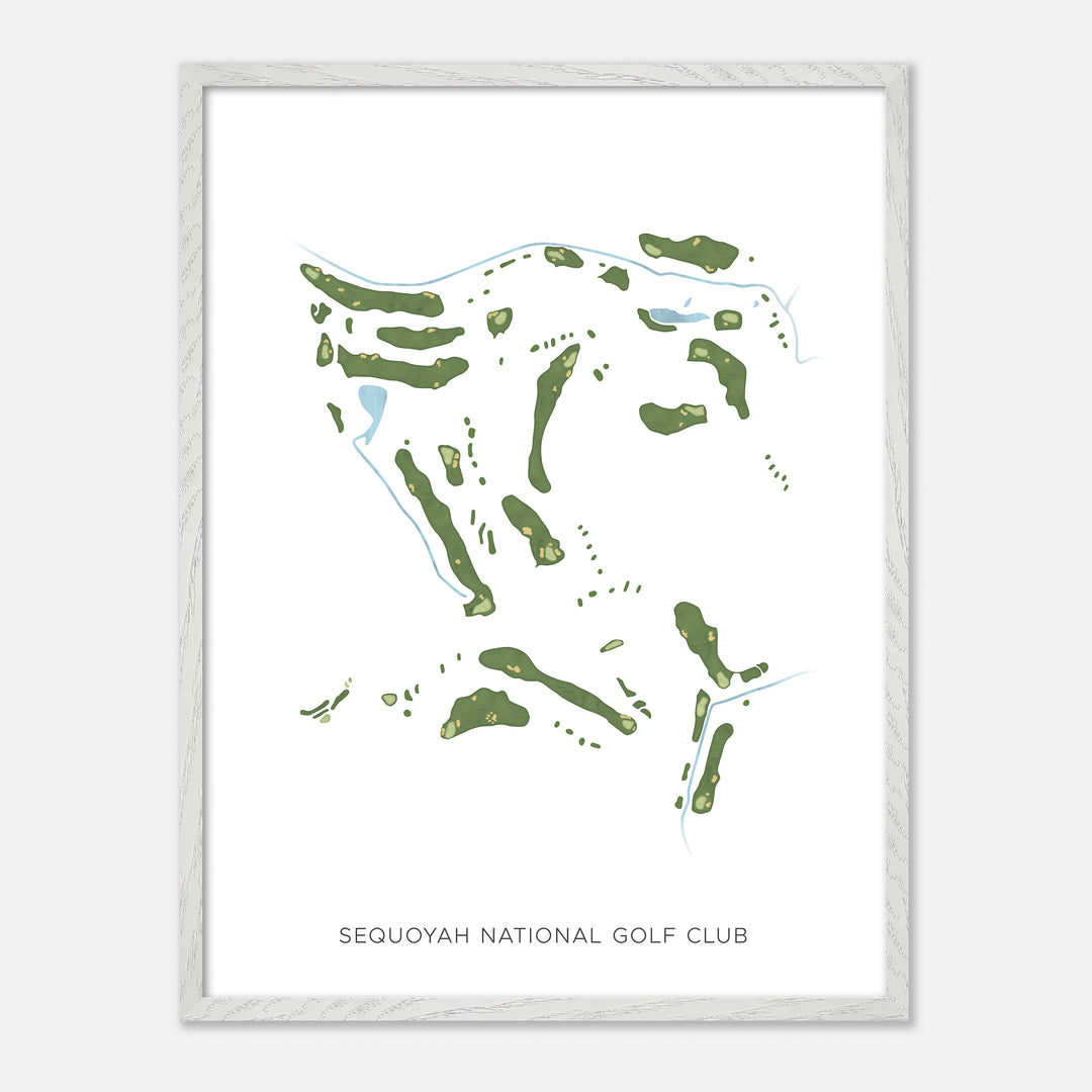 Print of Sequoyah National Golf Club Modern Map