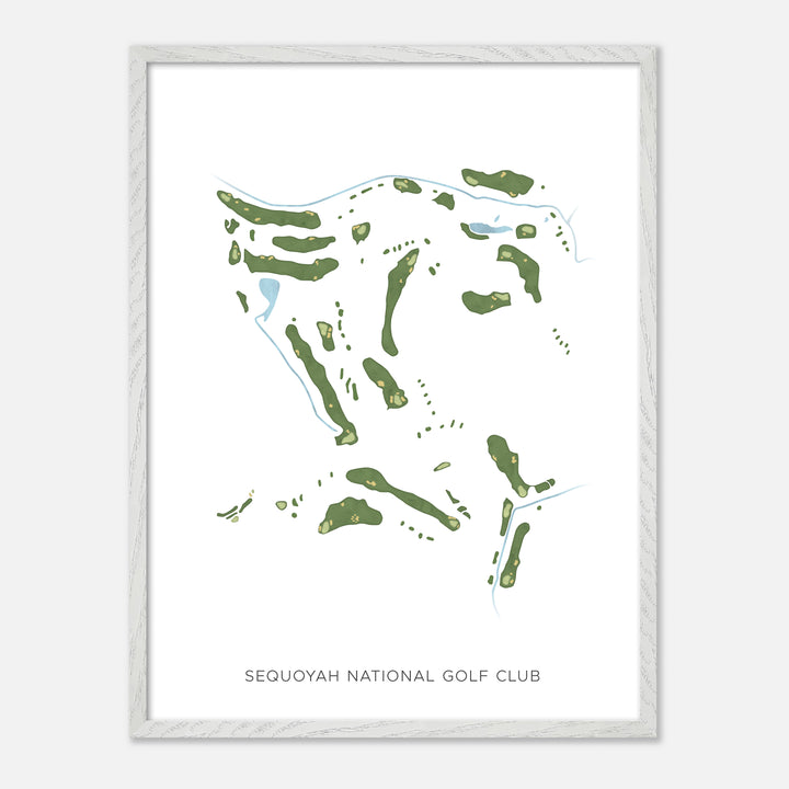 Print of Sequoyah National Golf Club Modern Map