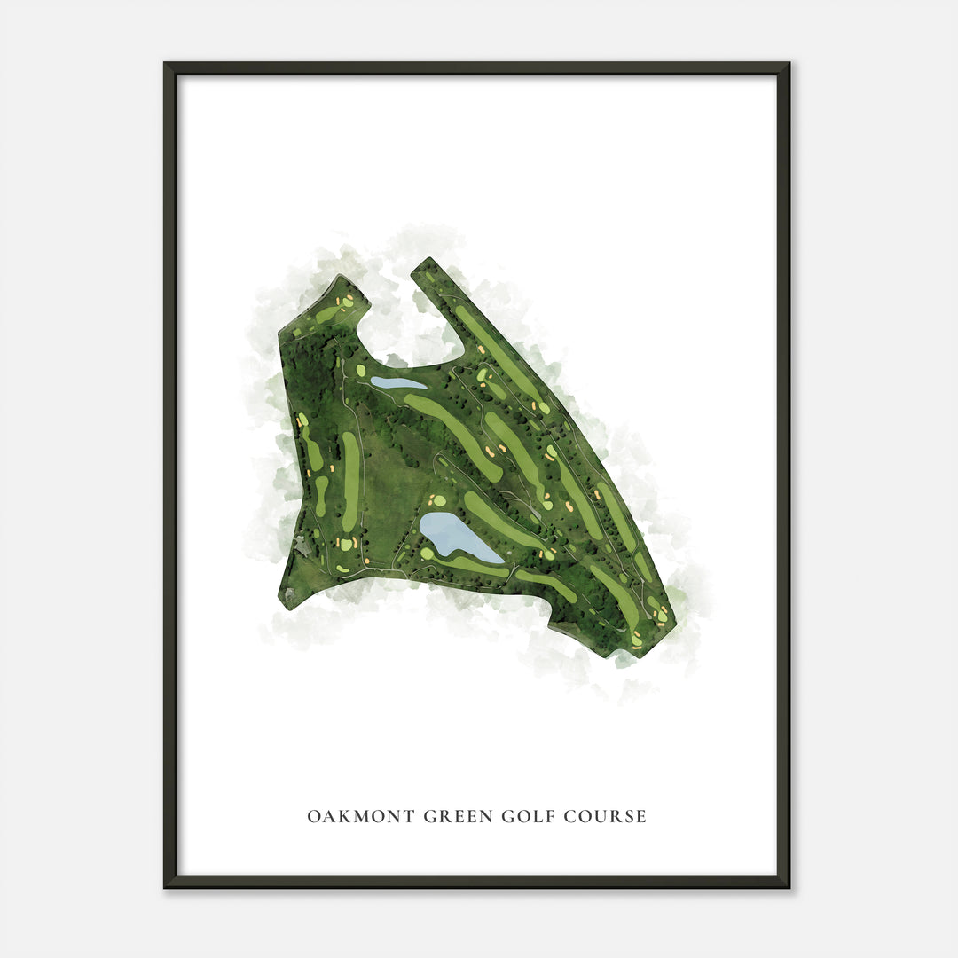 Print of Oakmont Green Golf Course Classic Map