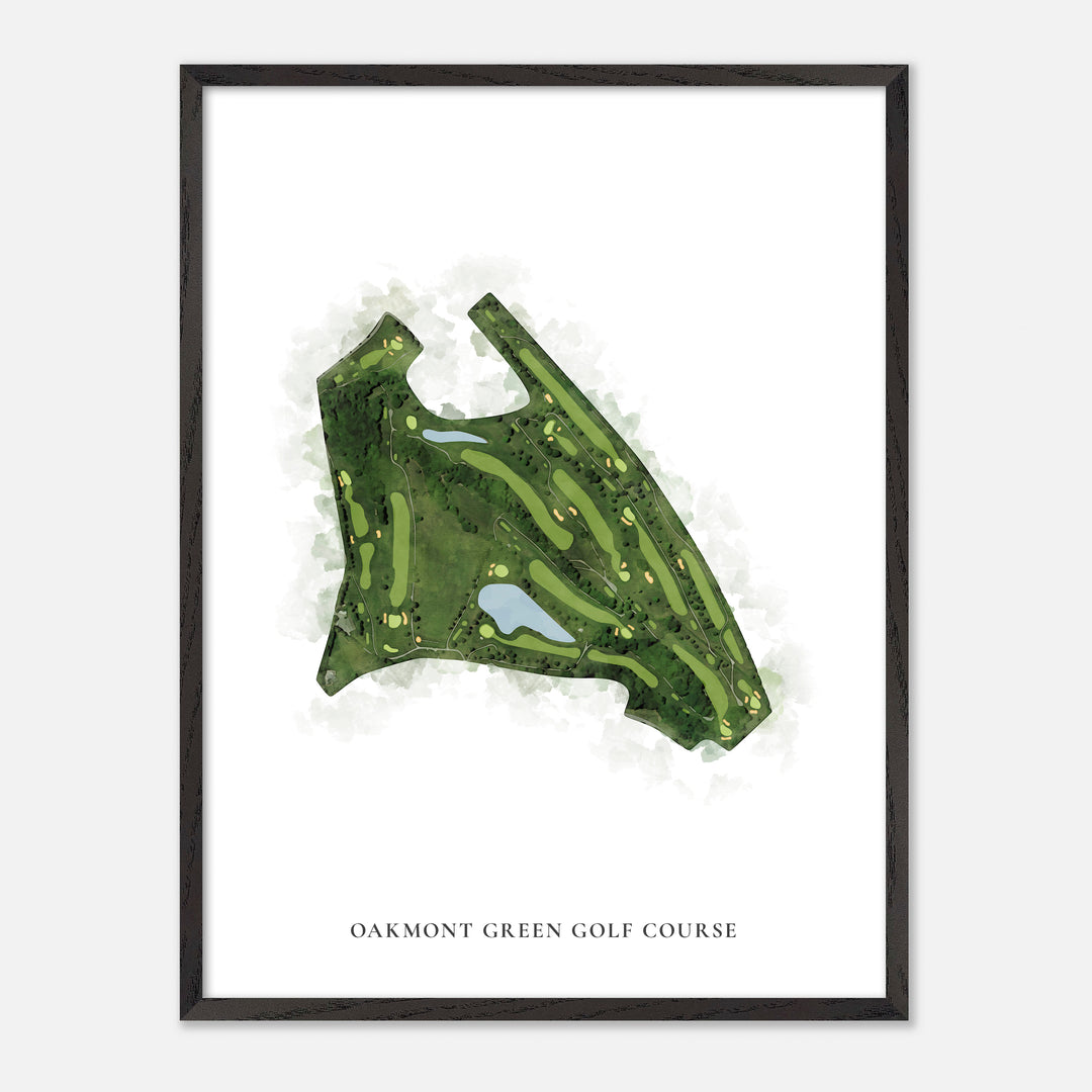 Print of Oakmont Green Golf Course Classic Map