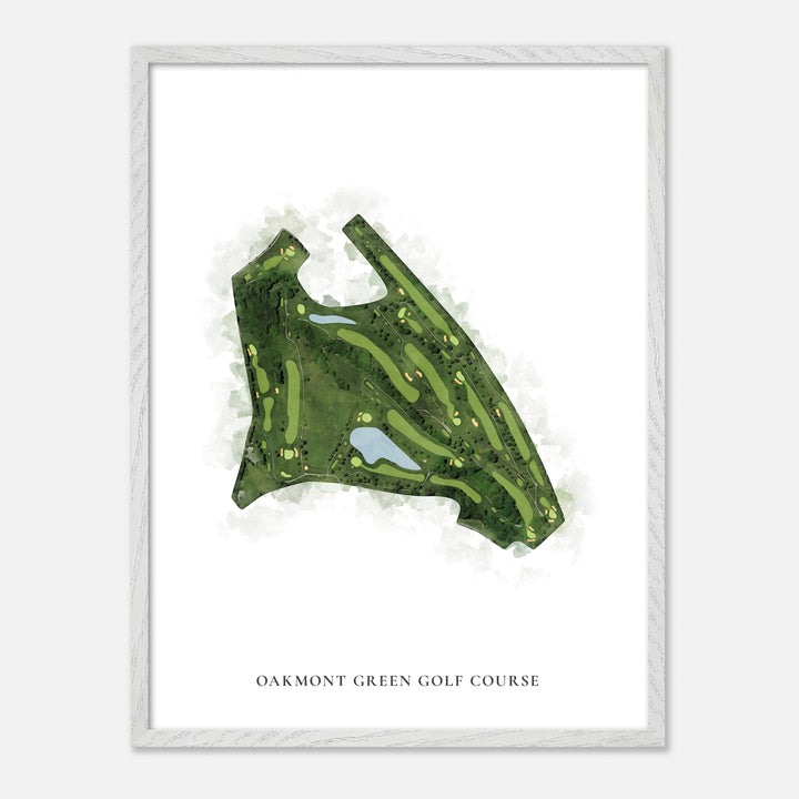 Print of Oakmont Green Golf Course Classic Map